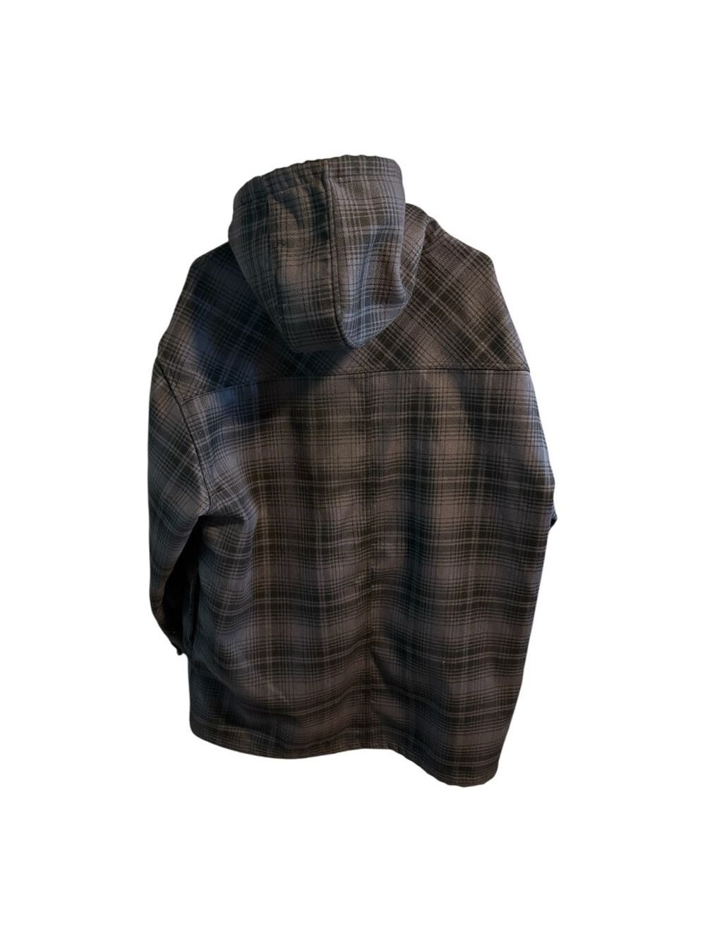 Dickies 2XL (50/52) Charcoal Plaid Hooded Shirt Jacket - Picture 5 of 8